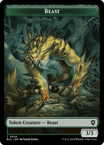 Bestia (024) // Tesoro Ficha de dos caras [Bloomburrow Commander Tokens]