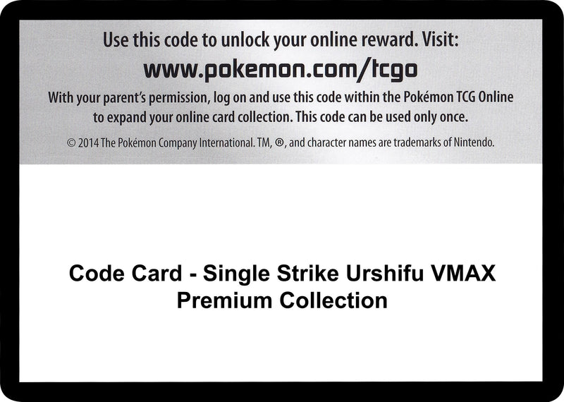 Image for Code Card - Single Strike Urshifu VMAX Premium Collection - Pokemon