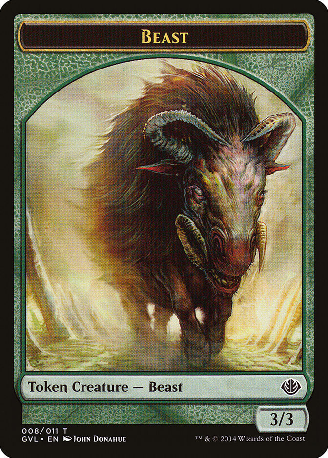 Jeton Bête (008/011) (Garruk vs. Liliana) [Duel Decks Anthology Jetons]