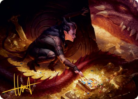 Carte illustrée du Voleur de trésors (signature estampée or) [Donjons & Dragons : Aventures dans les Royaumes Oubliés - Série illustrée]