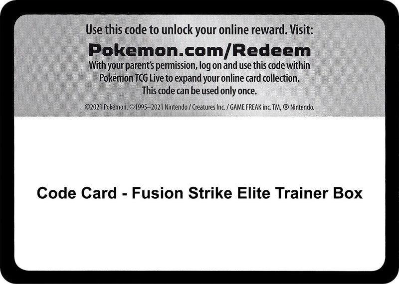 Image for Code Card - Fusion Strike Elite Trainer Box - Pokemon