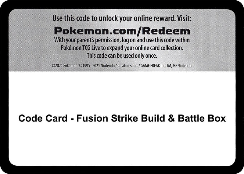 Image for Code Card - Fusion Strike Build & Battle Box - Pokemon