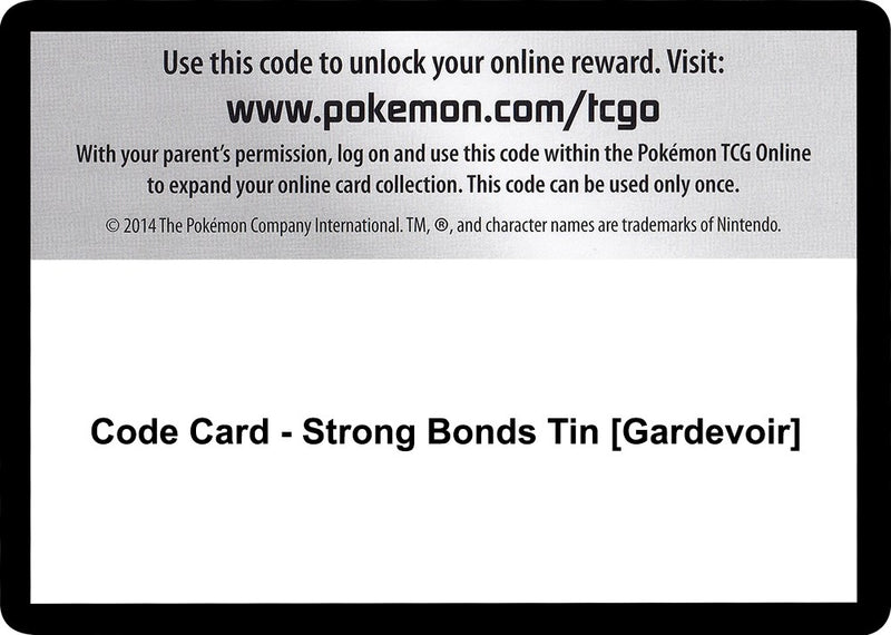 Image for Code Card - Strong Bonds Tin [Gardevoir] (MCAP) - Pokemon