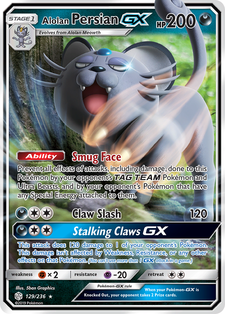 Persian d’Alola GX (129/236) [Soleil et Lune : Éclipse Cosmique]