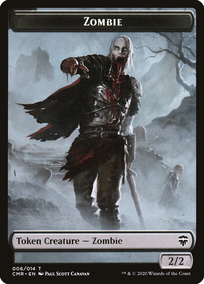 Salamandre Guerrière // Jeton recto-verso Zombie [Jetons Commander Legends]