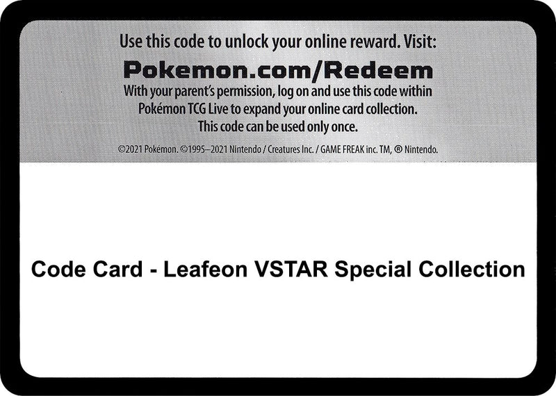 Image for Code Card - Leafeon VSTAR Special Collection - Pokemon