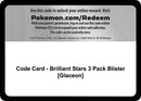 Image for Code Card - Brilliant Stars 3 Pack Blister [Glaceon] - Pokemon