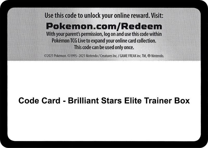Image for Code Card - Brilliant Stars Elite Trainer Box - Pokemon
