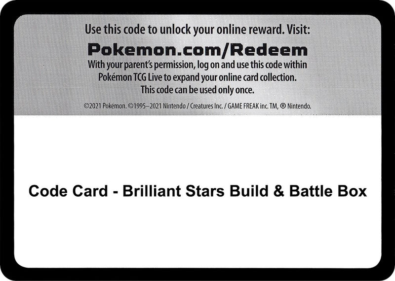 Image for Code Card - Brilliant Stars Build & Battle Box - Pokemon