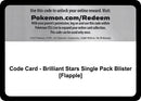 Image for Code Card - Brilliant Stars Single Pack Blister [Flapple] - Pokemon
