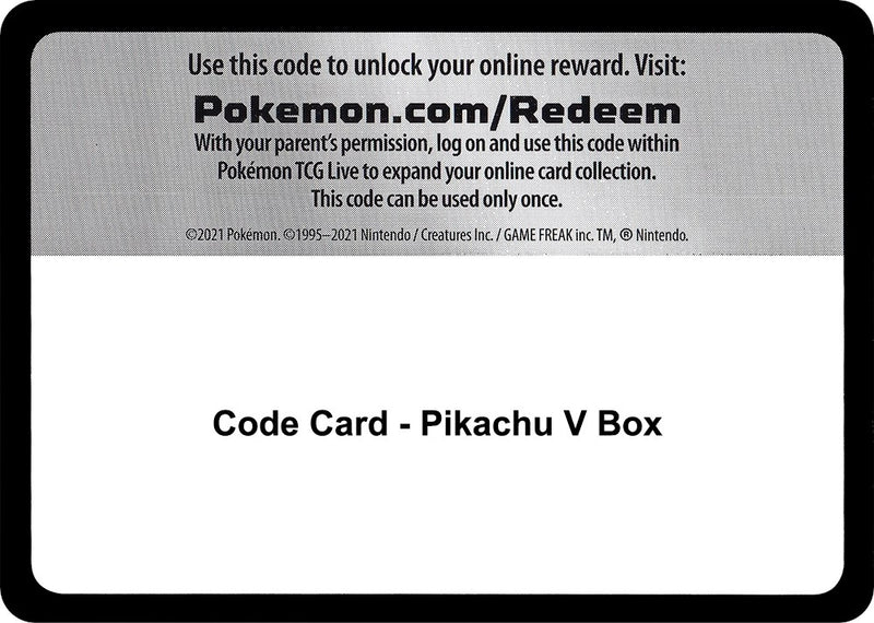 Image for Code Card - Pikachu V Box (MCAP) - Pokemon