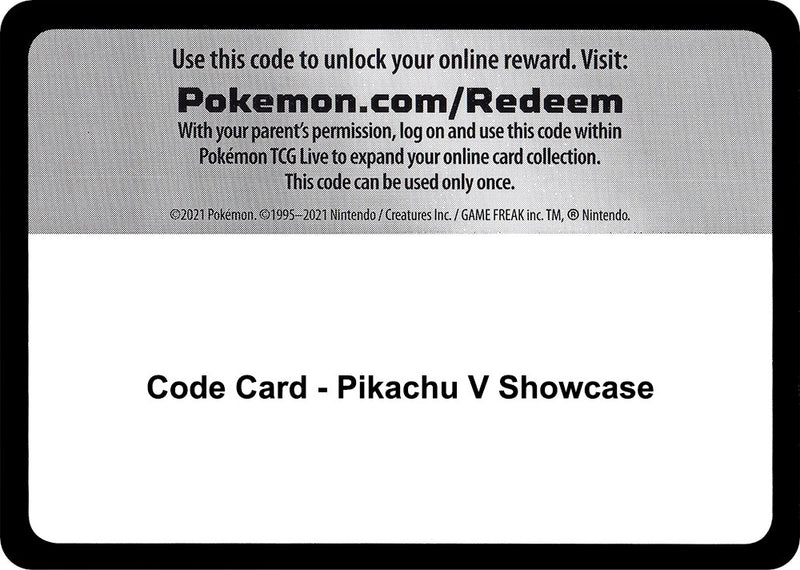 Image for Code Card - Pikachu V Showcase (MCAP) - Pokemon