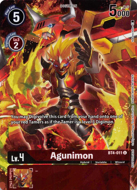 Agunimon [BT4-011] (Caja de Evolución de Tamer 2) [Promos de Gran Leyenda]