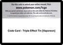 Image for Code Card - Triple Effect Tin [Vaporeon] - Pokemon