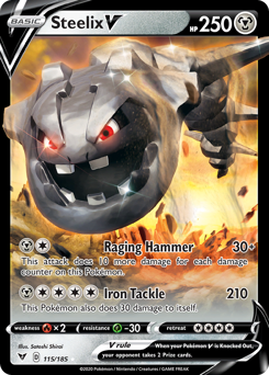 Steelix V (115/185) [Épée et Bouclier : Voltage Éclatant]