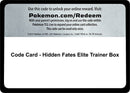 Image for Code Card - Hidden Fates Elite Trainer Box (MCAP) - Pokemon
