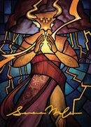 Najal, la Coureuse de Tempêtes, carte artistique (Signature estampée or) [Série artistique Dominaria uni]