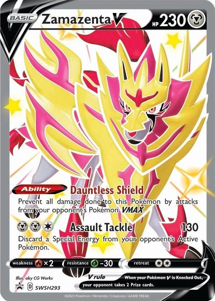 Zamazenta V (SWSH293) [Espada y Escudo: Promociones de Estrellas Negras]