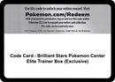 Image for Code Card - Brilliant Stars Pokemon Center Elite Trainer Box (Exclusive) - Pokemon