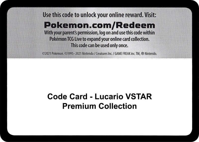 Image for Code Card - Lucario VSTAR Premium Collection (MCAP) - Pokemon