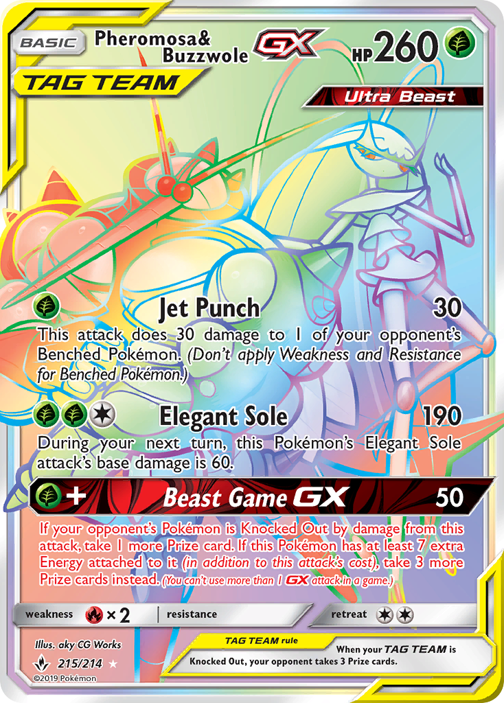 Pheromosa y Buzzwole GX (215/214) [Sol y Luna: Lazos Indestructibles]