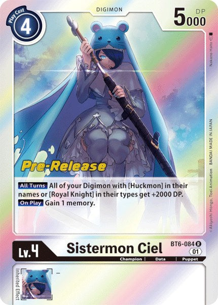 Sistermon Ciel [BT6-084] [Cartas de Prerlanzamiento Doble Diamante]