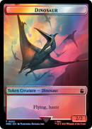 Alien // Dinosaure Jeton double-face (Surge Foil) [Jetons Doctor Who]