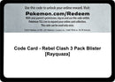 Image for Code Card - Rebel Clash 3 Pack Blister [Rayquaza] - Pokemon