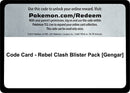 Image for Code Card - Rebel Clash Blister Pack [Gengar] - Pokemon