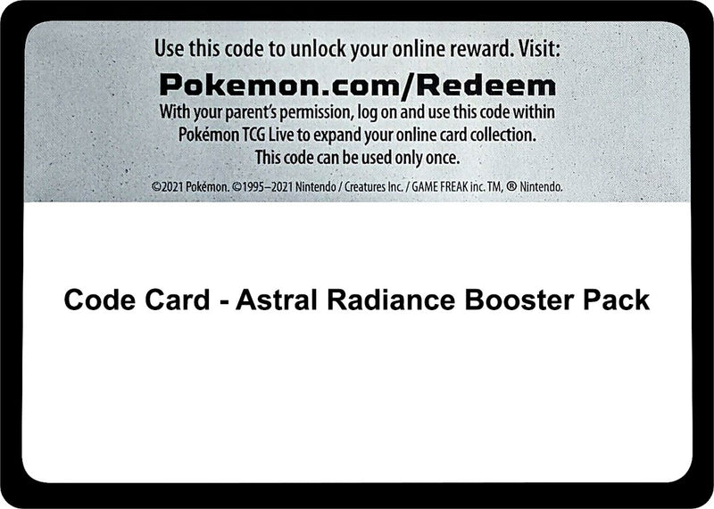 Image for Code Card - Astral Radiance Booster Pack - Pokemon