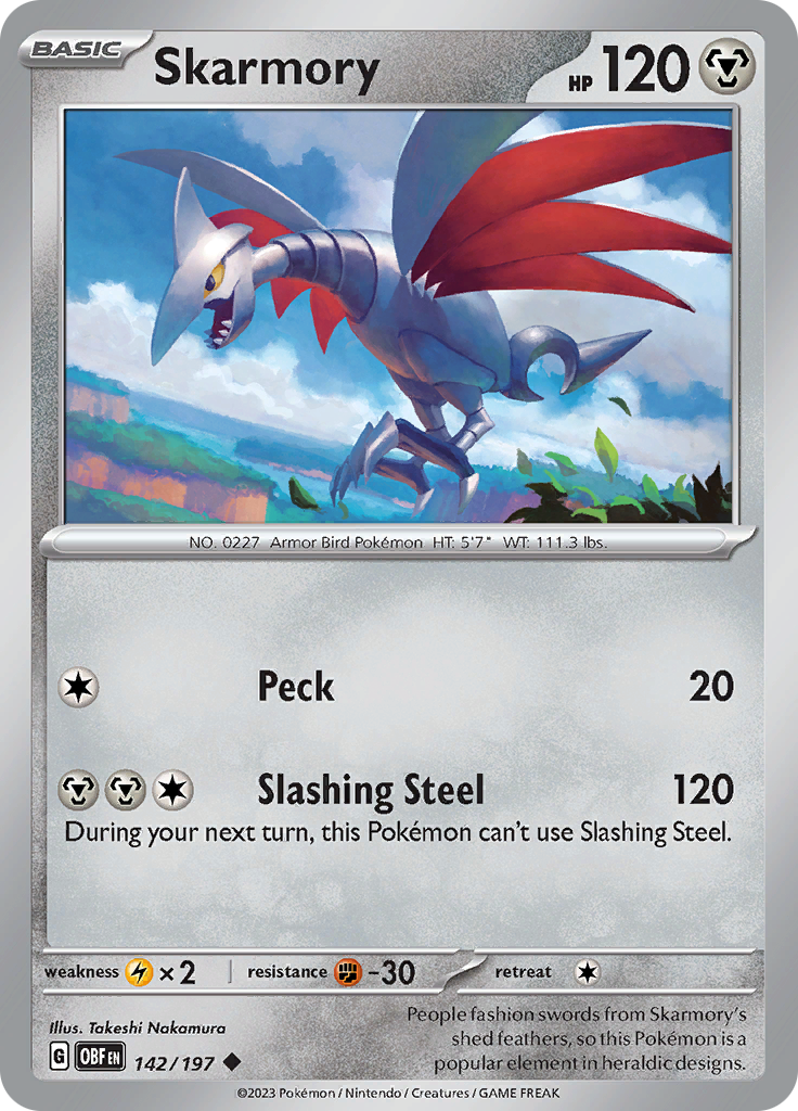 Skarmory (142/197) [Escarlata y Púrpura: Llamas Obsidiana]