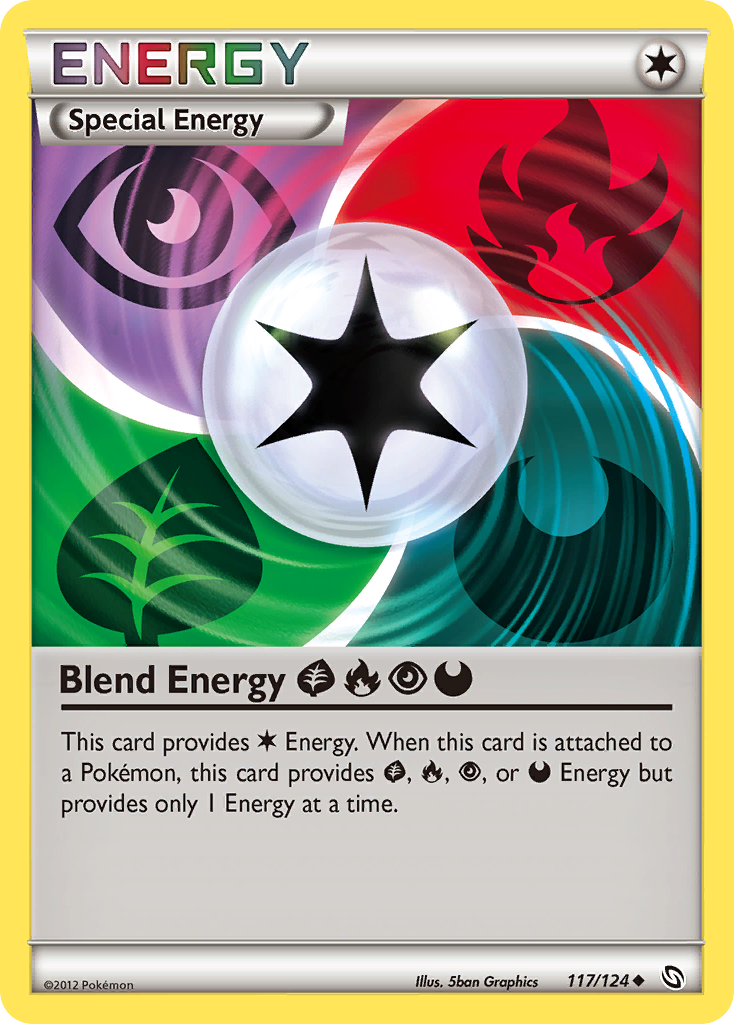 Énergie Mixte HerbeFeuPsyObscurité (117/124) [Noir & Blanc : Dragons Exaltés]