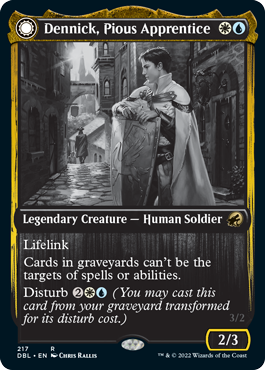 Dennick, apprenti pieux // Dennick, apparition pieuse [Innistrad: Double Feature]