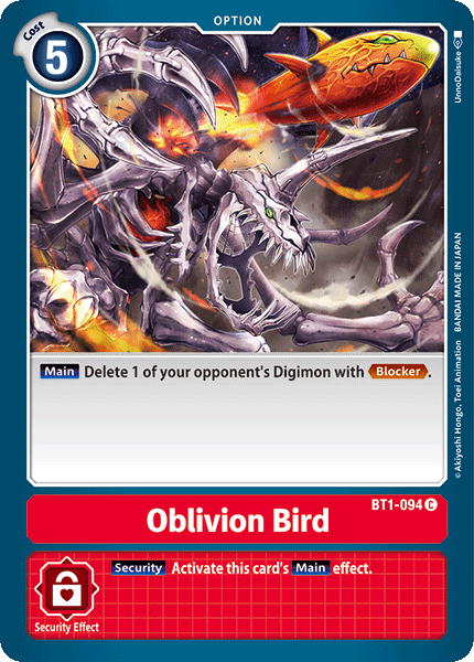 Ave del Olvido [BT1-094] [Lanzamiento de Booster Especial Ver.1.0]
