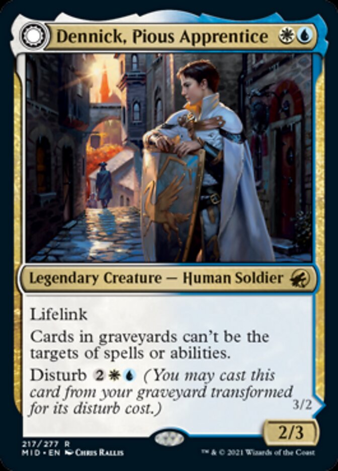 Dennick, pieux apprenti // Dennick, apparition pieuse [Innistrad : Chasse de minuit]