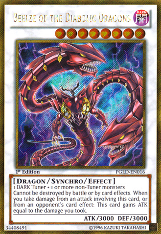 Beelze de los Dragones Diabólicos [PGLD-EN016] Gold Secret Rare