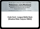 Image for Code Card - League Battle Deck [Shadow Rider Calyrex VMAX] (MCAP) - Pokemon