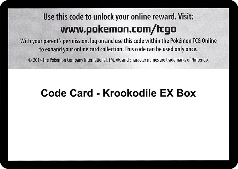Image for Code Card - Krookodile EX Box - Pokemon