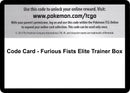 Image for Code Card - Furious Fists Elite Trainer Box - Pokemon