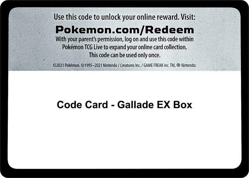 Image for Code Card - Gallade EX Box - Pokemon