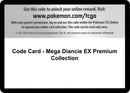 Image for Code Card - Mega Diancie EX Premium Collection - Pokemon