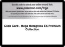 Image for Code Card - Mega Metagross EX Premium Collection - Pokemon
