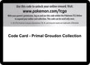 Image for Code Card - Primal Groudon Collection - Pokemon