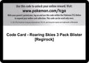Image for Code Card - Roaring Skies 3 Pack Blister [Regirock] - Pokemon