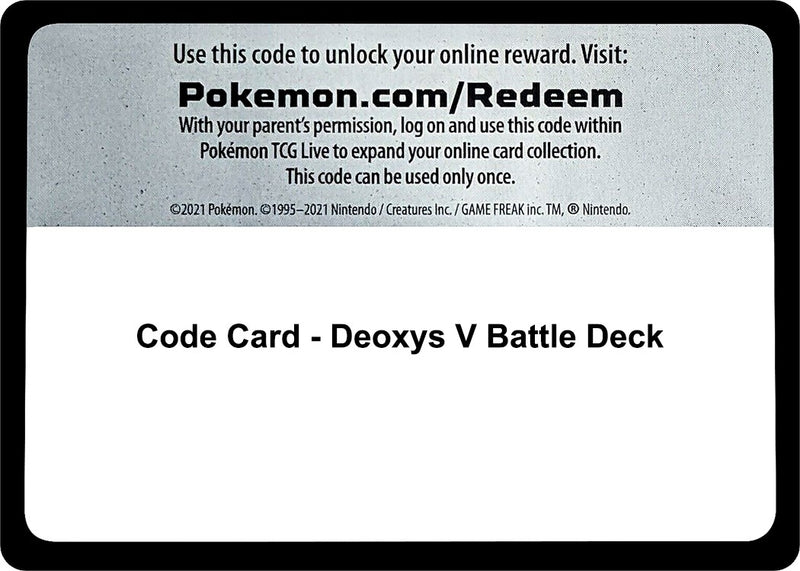 Image for Code Card - Deoxys V Battle Deck (MCAP) - Pokemon