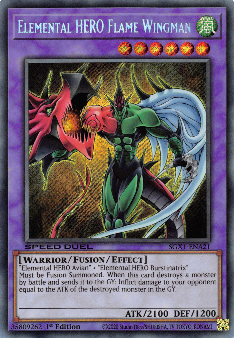 HÉROS Élémentaire Aile de Feu [SGX1-FRA21] Secrète Rare