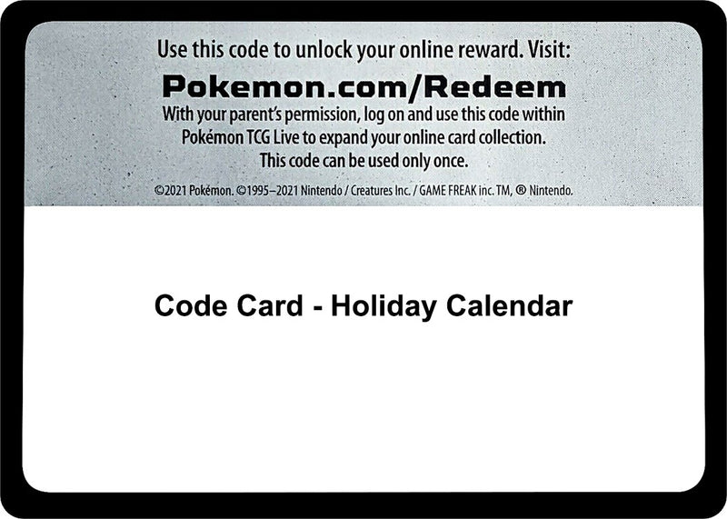 Image for Code Card - Holiday Calendar (MCAP) - Pokemon