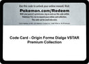 Image for Code Card - Origin Forme Dialga VSTAR Premium Collection - Pokemon