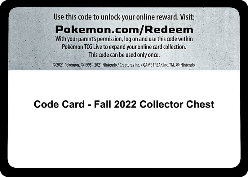 Image for Code Card - Fall 2022 Collector Chest - Pokemon