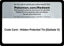 Image for Code Card - Hidden Potential Tin [Gallade V] (MCAP) - Pokemon